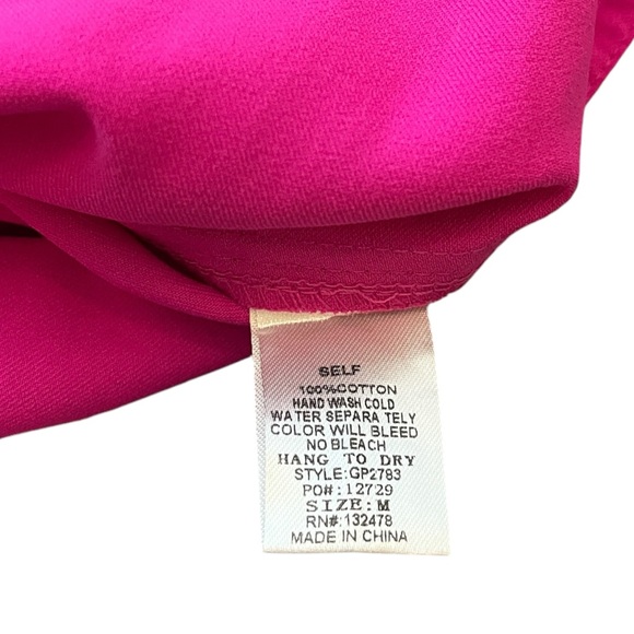 Glam High Rise HR Fuchsia Hot Pink Purple Paperbag Pocket Soft Shorts sz Medium - Picture 5 of 5